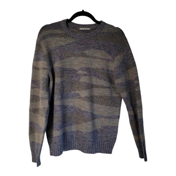 MICHAEL BASTIAN Sweater  Wool‎ Blend Gray Purple Soft SMALL - Picture 6 of 8